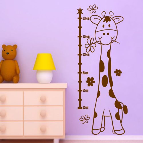 Magasságmérő Zsiráfka gyerekszoba falmatrica