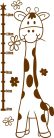Magasságmérő Zsiráfka gyerekszoba falmatrica