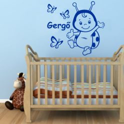 Katicafiú pillangókkal gyerekszoba falmatrica