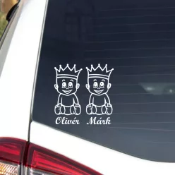   Dupla Korona – Egyedi Feliratos Királykás Ikerfiú Autómatrica