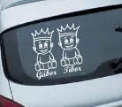 Dupla Korona – Egyedi Feliratos Királykás Ikerfiú Autómatrica