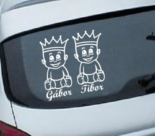 Dupla Korona – Egyedi Feliratos Királykás Ikerfiú Autómatrica