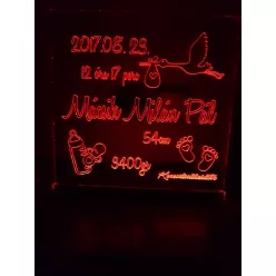 Babás egyedi LED tábla