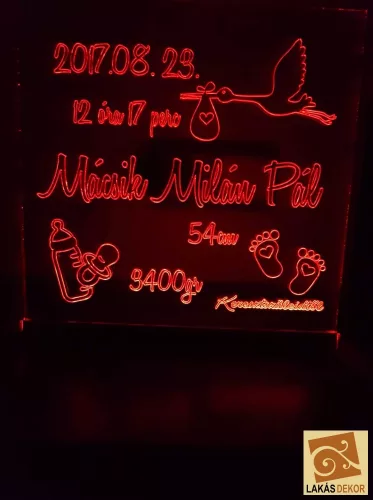 Babás egyedi LED tábla