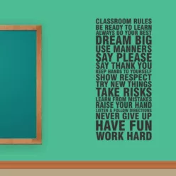  Classroom Rules falmatrica – Motiváló szabályok tantermekbe