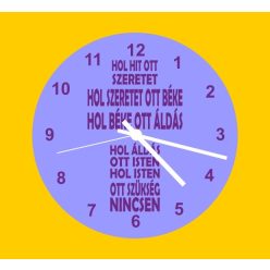 Fényképes falióra, házi áldás