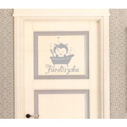 Fürdő 3 cicás ajtó matrica