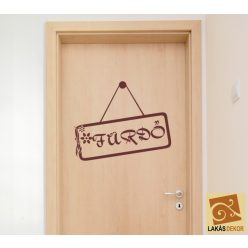 Fürdő 6 ajtóra falmatrica