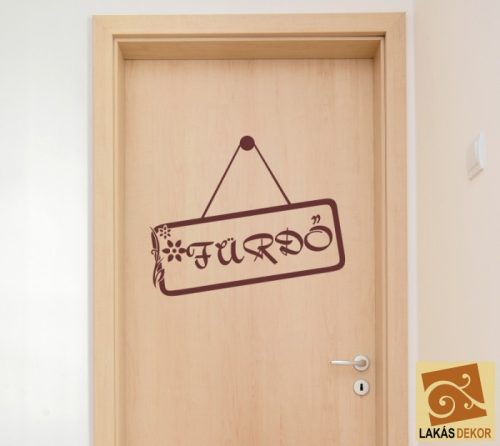 Fürdő 6 ajtóra falmatrica