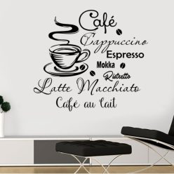 Falikép kávés falmatrica 2 