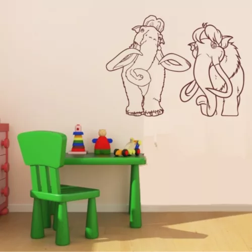 Mamut pár gyerekszoba falmatrica
