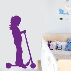 Rolleres lány 1 falmatrica
