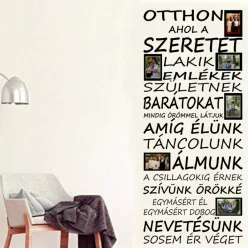 Otthon ahol a szeretet  Idézet falmatrica (1. változat)