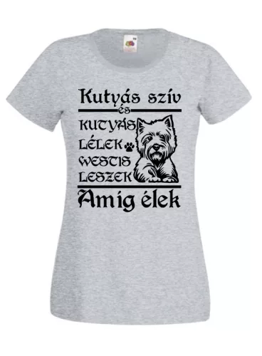 Kutyás szív, Westi-s, Női póló