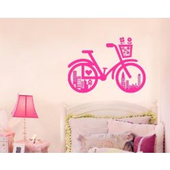 Városnéző kerékpár falmatrica
