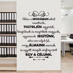   Ebben az irodában – inspiráló idézetes falmatrica (2. változat)