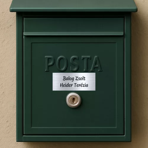 Gravírozott postaláda és ajtó tábla – Elegáns dekoráció