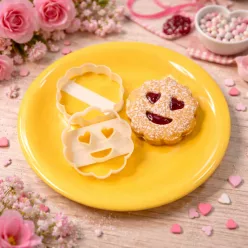 Emoji alakú linzer süti kinyomó forma
