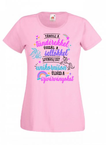 Táncolj a tündérekkel, unikornis póló