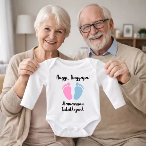 Baba bejelentő body – „Hamarosan találkozunk” saját névvel