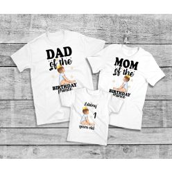   Személyre szabható családi póló szett baba pólóval – Birthday Prince kisfiú