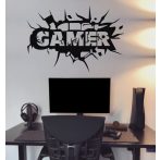 Gamer áttört fal falmatrica