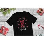 Mama szarvasos karácsonyi unisex póló