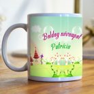 Szivárványos unikornis névnapi bögre névvel – varázslatos ajándék gyerekeknek