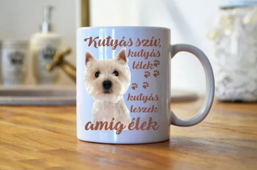 Kutyás szív, kutyás lélek Westi bögre