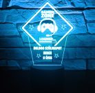 Gamer 7 színű 3D LED lámpa