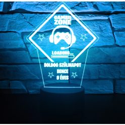 Gamer 7 színű 3D LED lámpa