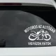 Kétkeréken az Autóban – Prémium Motoros Biztonsági Matrica