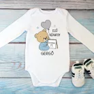 Baba body „Első névnapom” – Macis minta fiús és lányos színekben