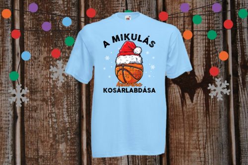 A Mikulás kedvenc kosárlabdása gyerek póló