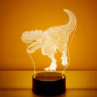 Dinós 7 színű 3D LED lámpa