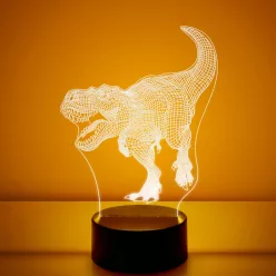 Dinós 7 színű 3D LED lámpa