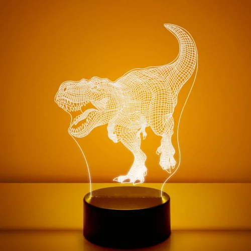 Dinós 7 színű 3D LED lámpa