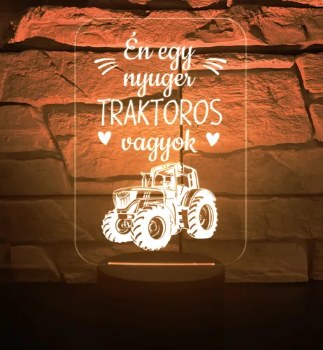 Én egy nyuger traktoros vagyok 3D hatású Led lámpa