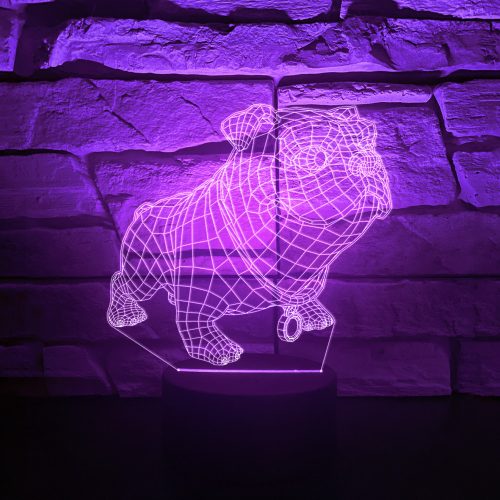 Bulldog 7 színű 3D LED lámpa