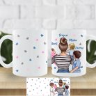 A világnak egy anya vagy egyedi bögre Nagyfiú-Baba-Kisfiú-Fiú