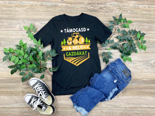 Támogasd a helyi gazdákat, traktoros póló