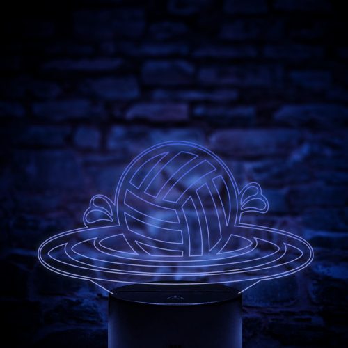 2. Vízilabda 3D hatású Led lámpa Kontúrgravírozott