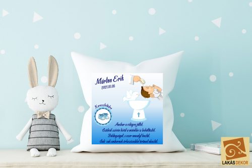 Keresztelőre párna fiús
