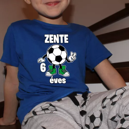 Focilabdás szülinapi gyerek póló