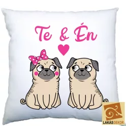 1. Te és Én Mopszos egyedi párna