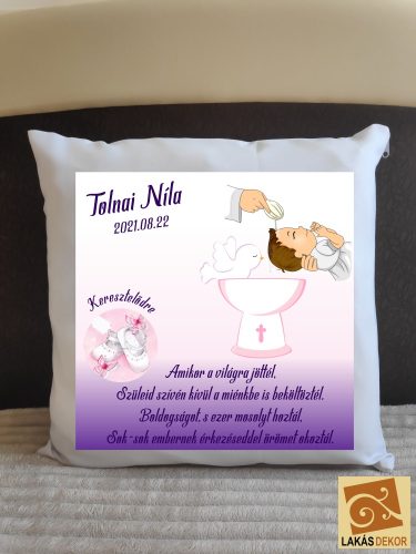 Keresztelőre párna lányos
