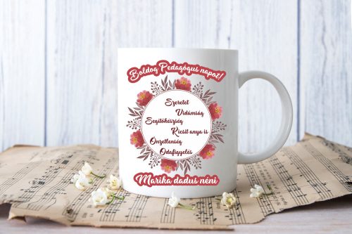 2. Pedagógus napra egyedi bögre