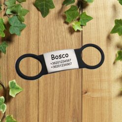   Szilikonos kutyabiléta névvel és telefonszámmal (csak L-es méret)