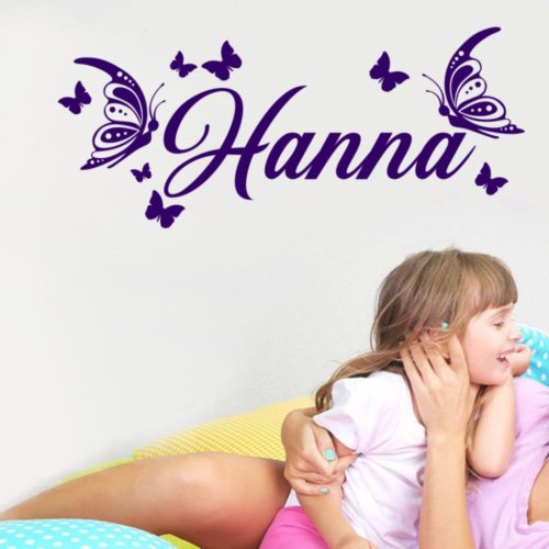 Név pillangókkal falmatrica