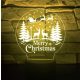 Karácsonyi 3D LED asztali lámpa – Merry Christmas dekoráció rénszarvas mintával